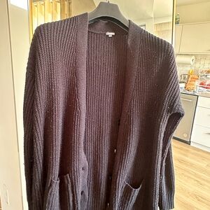 Cozy Black Knit Cardigan